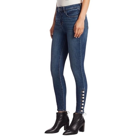 L’agence PIPER HIGH-RISE BUTTON-HEM SKINNY JEANS- SIZE 25- NWOT - Picture 1 of 5